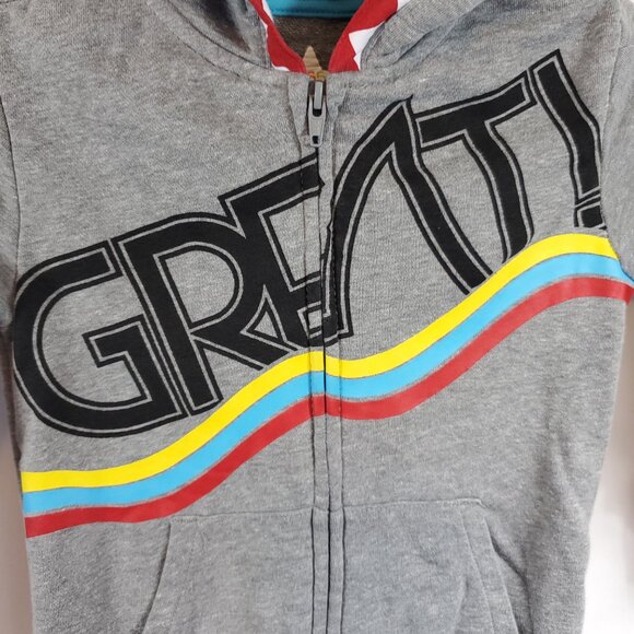 365 Kids Garanimals Grey Boys Full Zip Lng Slv Hoodie Jacket Great Shark Sz 4 - Picture 4 of 9